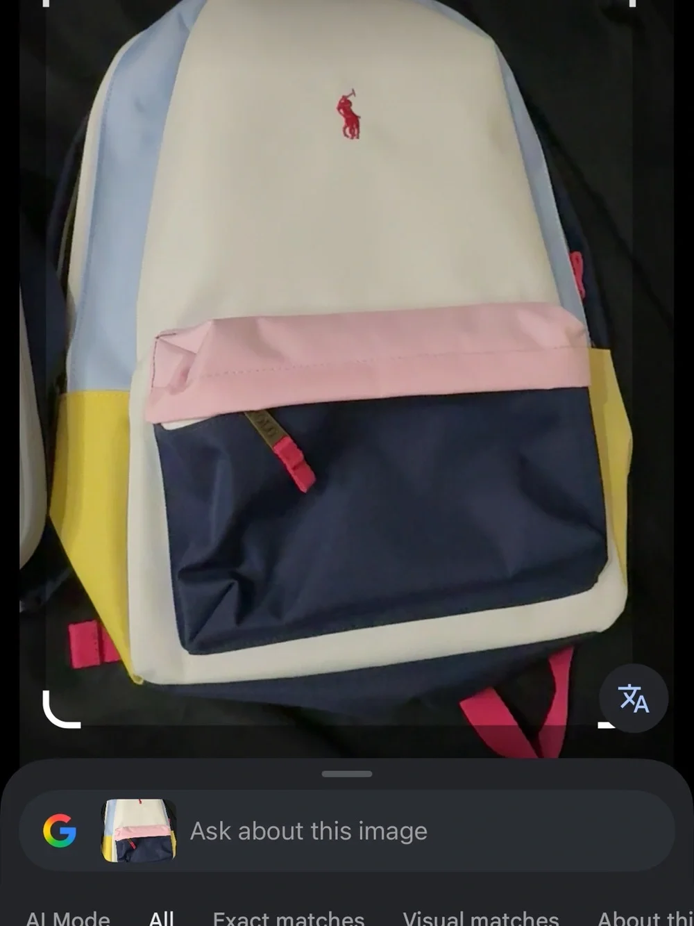 Ralph Lauren Bookbag and matching insulated Lunchbox